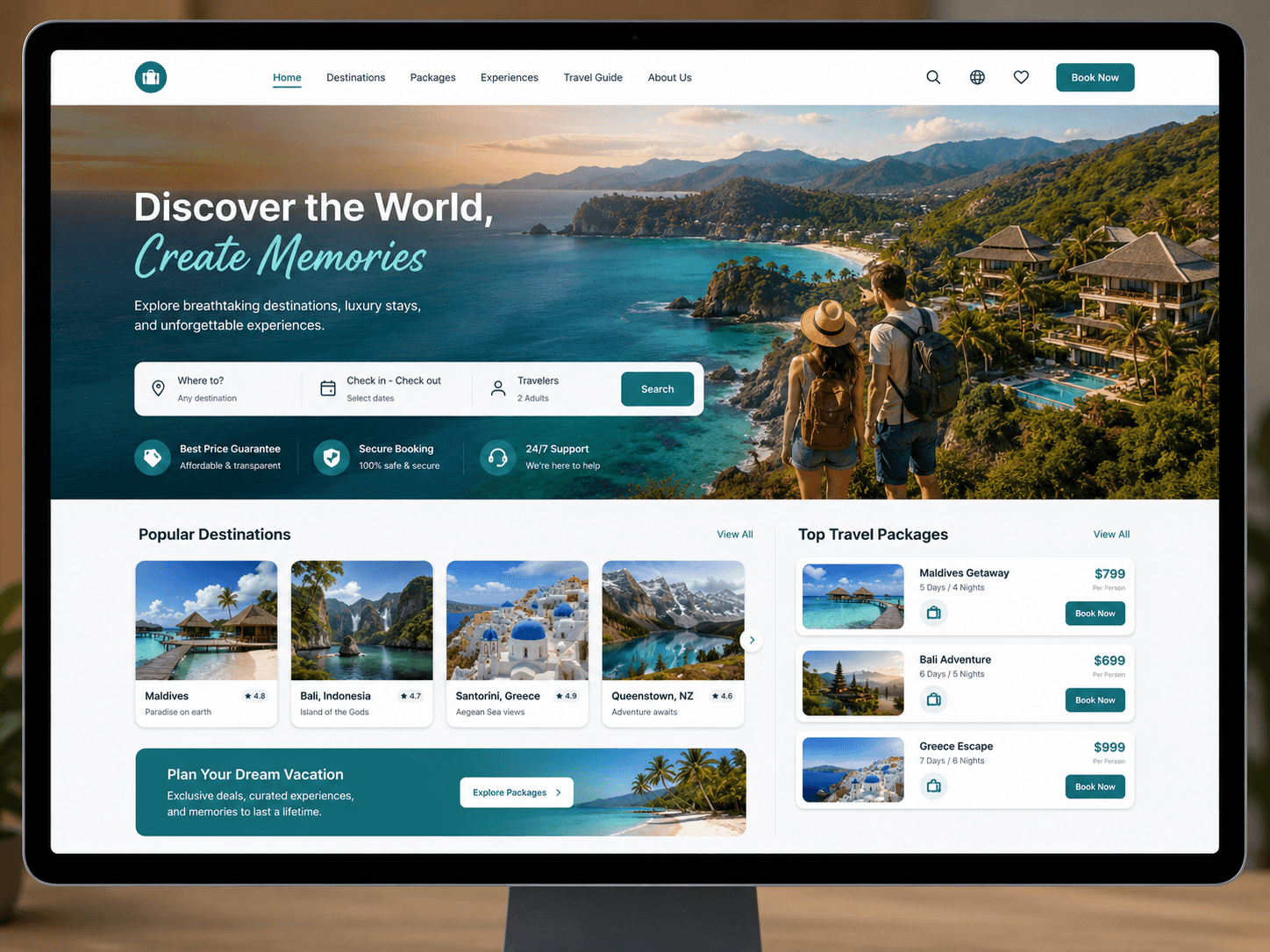 Tourism Website project preview